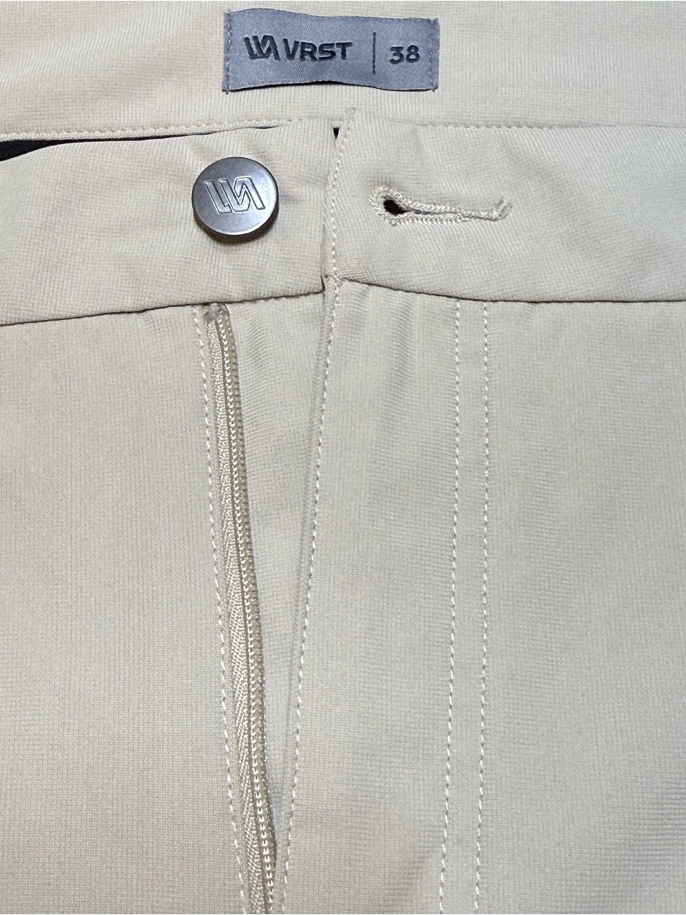VRST Men’s Flat-Front Shorts in Light Beige